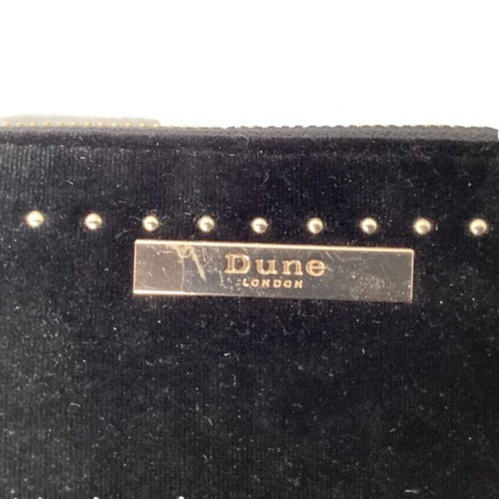 Dune London Clutch Makeup Bag Set of 2 Black Velvet Roses Vintage Gold Zipper - Picture 4 of 7